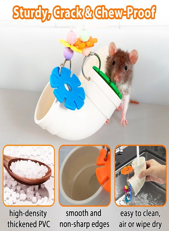 Jevnd Rat Enrichment Toys, Wide Opening Rat Foraging Toy for Various Treats, Slow Feeder Hanging Fancy Mice Cage Accessories Puzzle Toy More Healthy, Easy-Clean Rodent Toys for Rat, Mice - Image 2